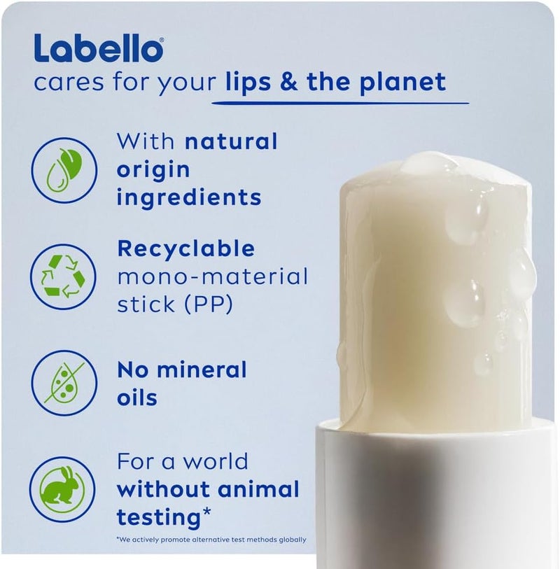 Labello Men Active Lip Balm, SPF 15, 24H Melt-In Moisture, with naturally derived ingredients, Mineral Oil Free, Fragrance Free, 4.8g - Image 5